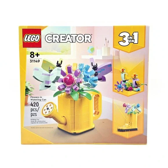LEGO Creator 3-in-1 31149 Flowers in Watering Can 420 Pieces NEW SEALED - Picture 8 of 11